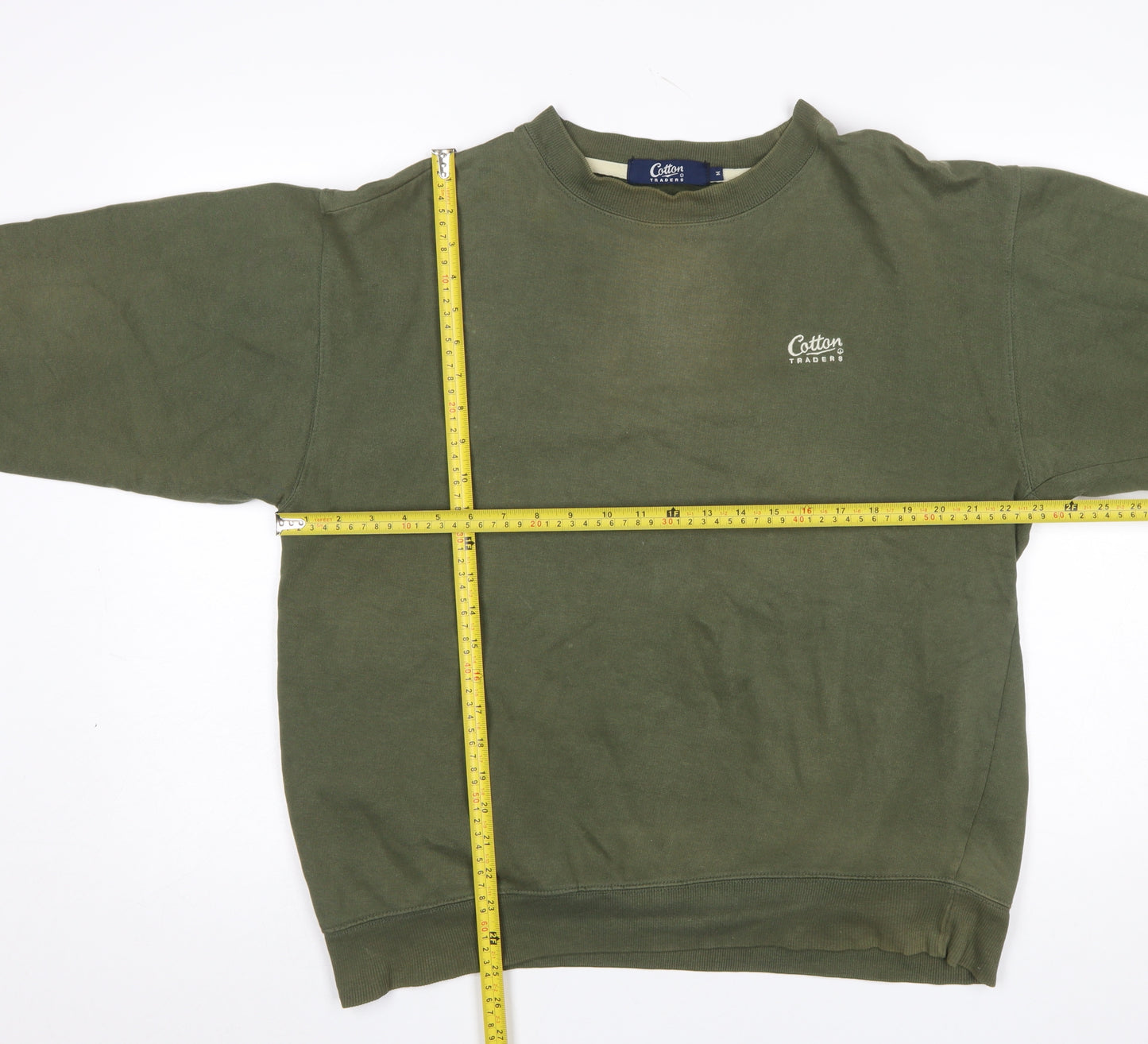 Cotton Traders Men’s Green Crew Neck Pullover Sweatshirt Size M