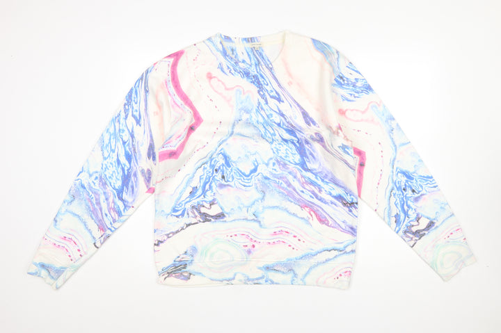 River Island Womens Multicoloured Marble Print Sweatshirt Size 12