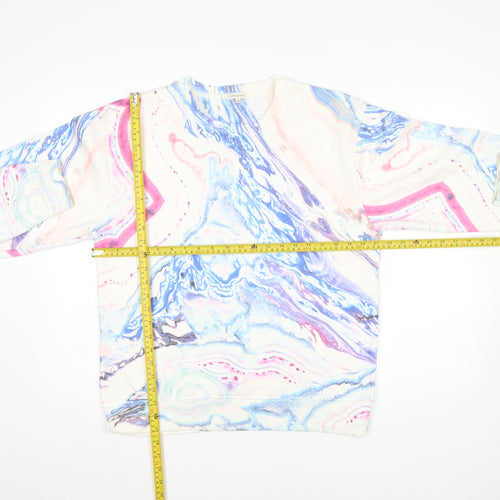 River Island Womens Multicoloured Marble Print Sweatshirt Size 12