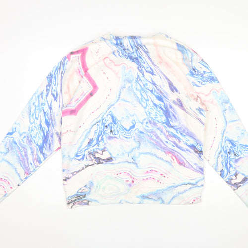 River Island Womens Multicoloured Marble Print Sweatshirt Size 12