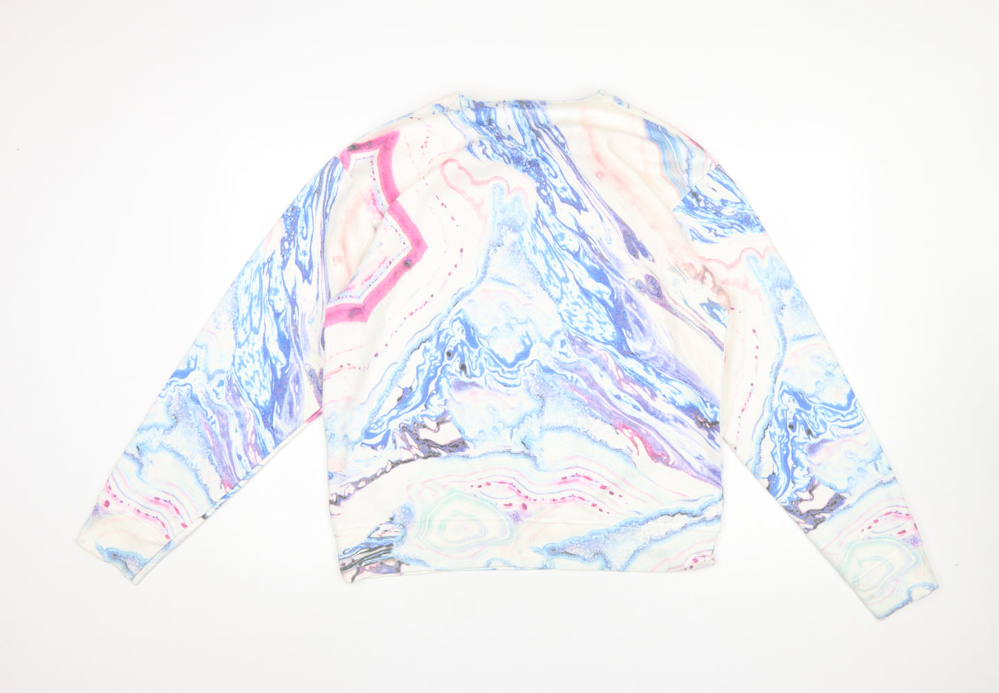 River Island Womens Multicoloured Marble Print Sweatshirt Size 12
