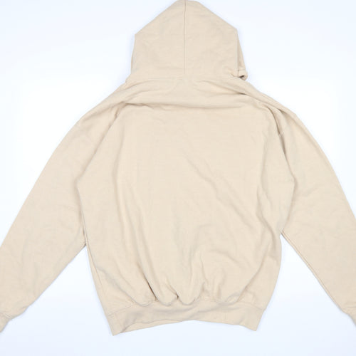 boohooMAN Men's Beige Tiger Graphic Pullover Hoodie Size S