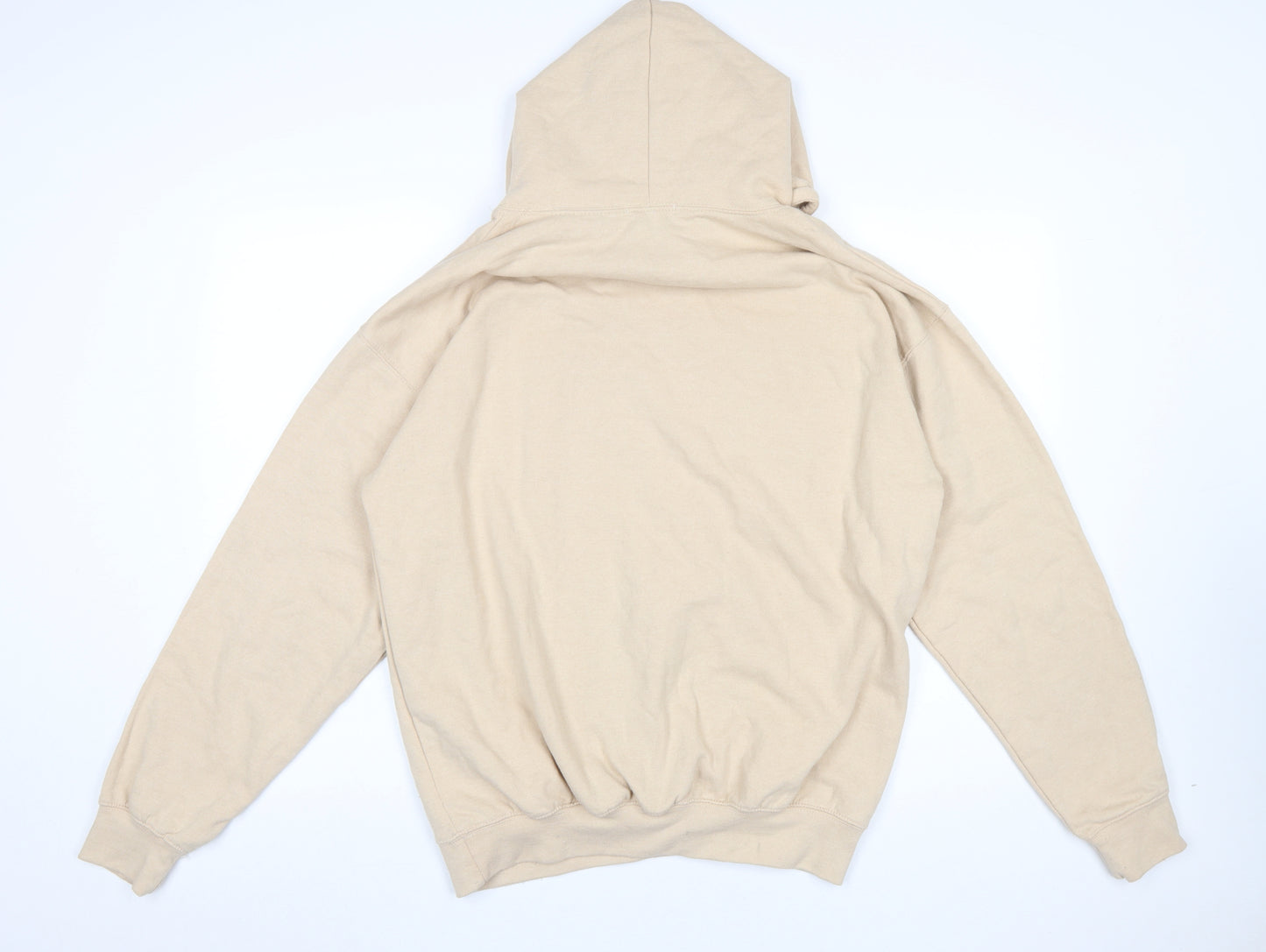 boohooMAN Men's Beige Tiger Graphic Pullover Hoodie Size S