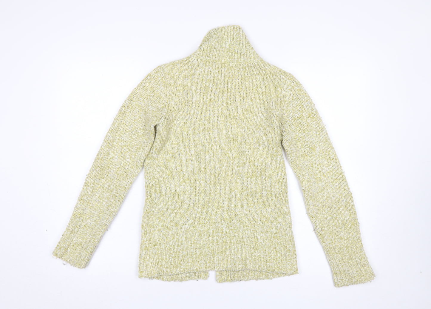 Wallis Women Beige Chunky-Knit Collared Cardigan Size 8
