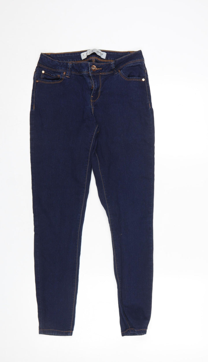 Denim Co Womens Blue Skinny Jeans Size 8 Slim Fit Mid Rise