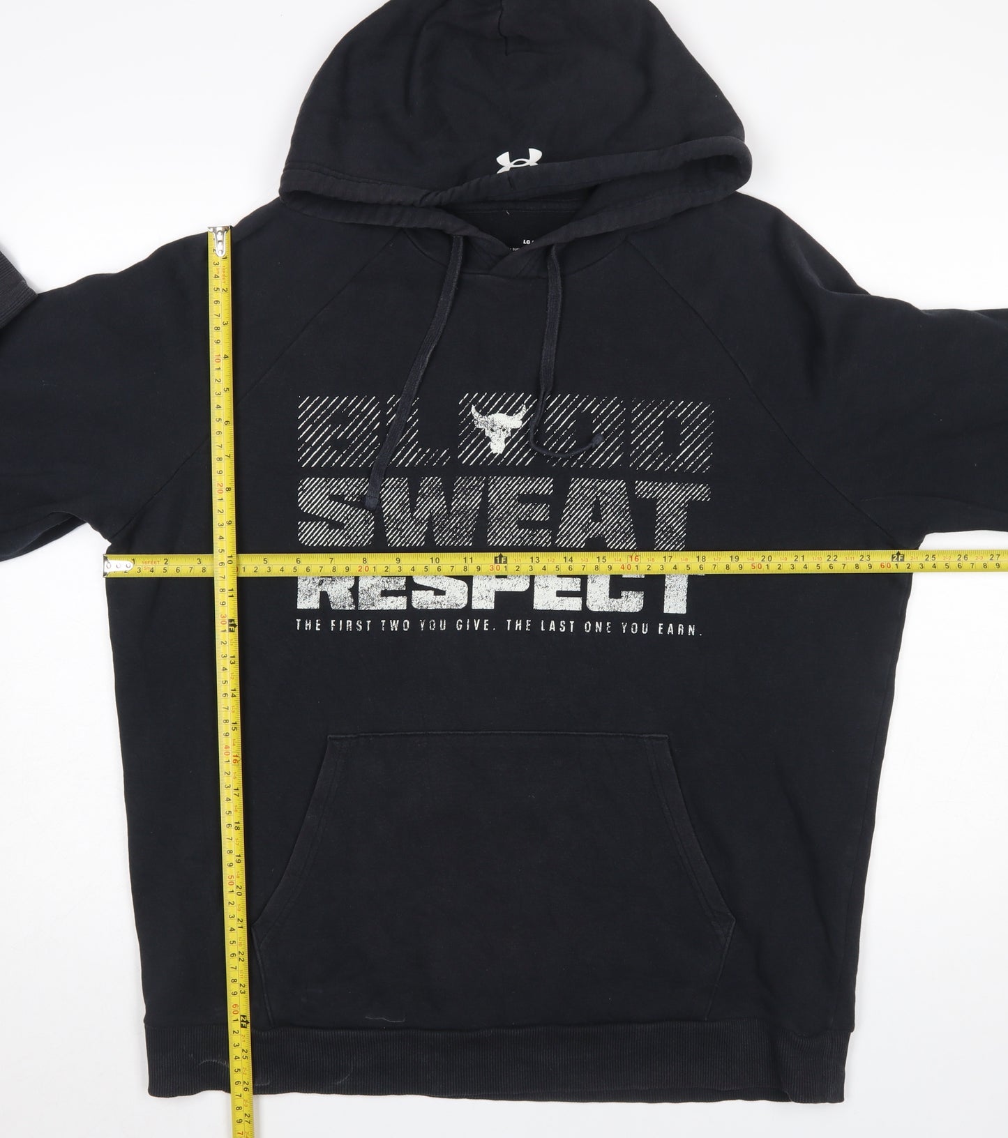 Under Armour Men’s Black Blood Sweat Respect Pullover Hoodie Size L