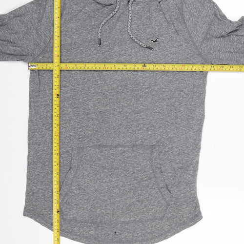 Hollister Men’s Grey Pullover Hoodie Medium Regular Fit