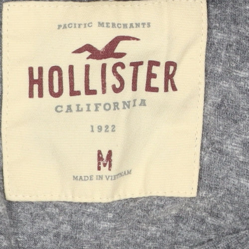 Hollister Men’s Grey Pullover Hoodie Medium Regular Fit