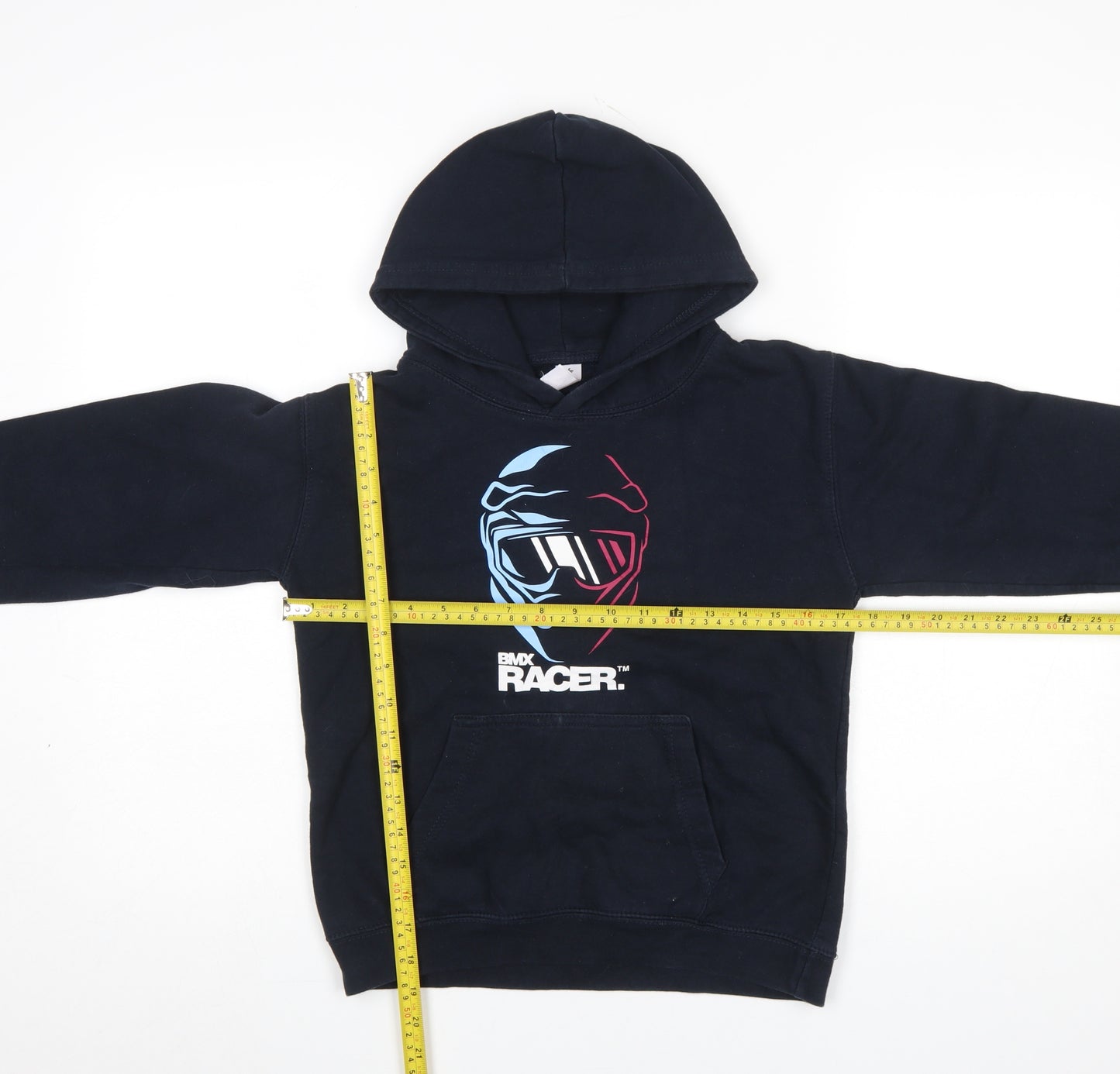 Just Hoods Boys Navy BMX Racer Pullover Hoodie Size L (9-11 Years)