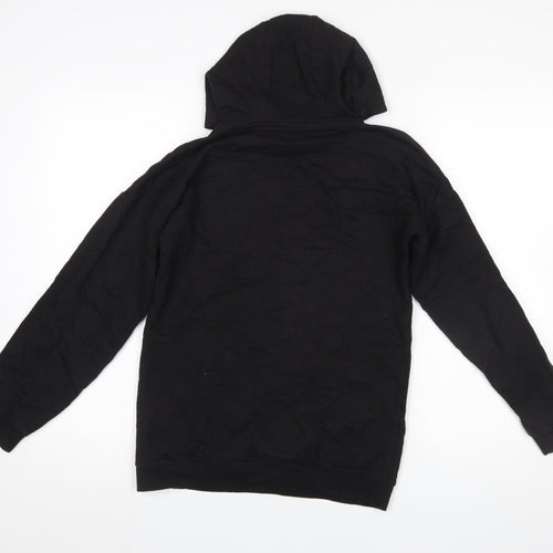 Pep & Co Girls Black Daisy Duck Pullover Hoodie 11-12 Years Disney Graphic