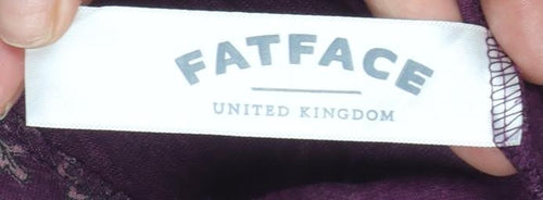 FatFace Women's Purple Paisley Cotton Modal Shift Dress Size 12