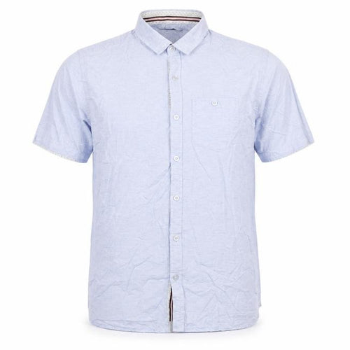 Kangol Men's Blue XL Button-Up Short Sleeve Casual Shirt