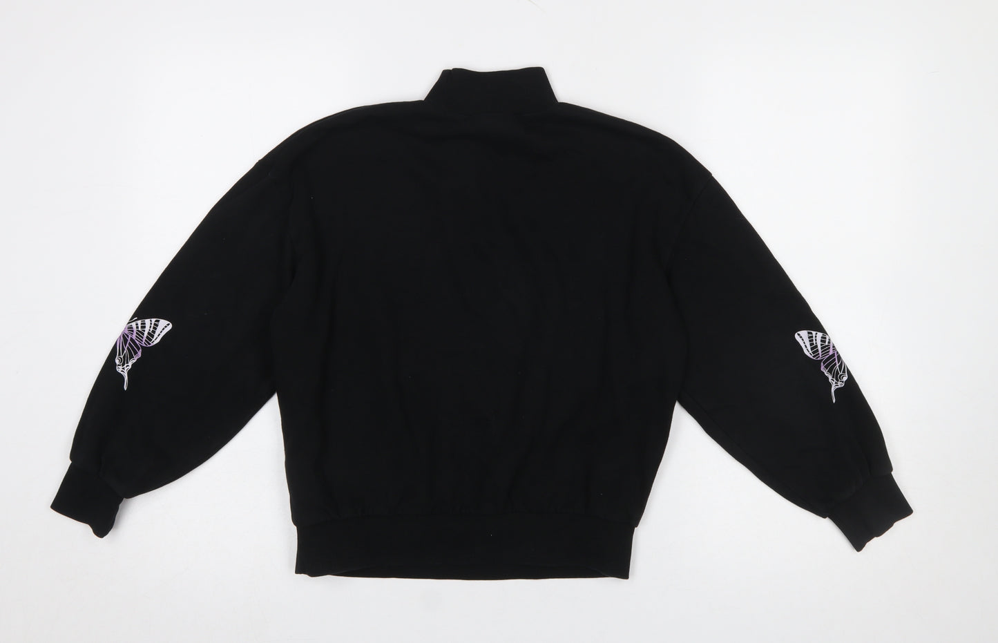 Destination Girls Black Freedom Butterfly Graphic Long Sleeve Pullover 9-10 Years