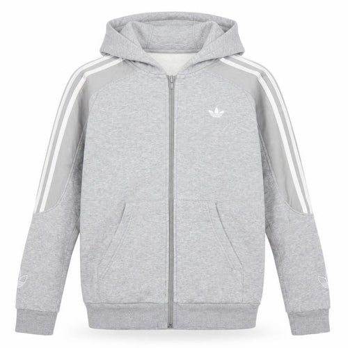 Adidas Girls Grey Full Zip Hoodie 12-13 Years Sports Fleece Jacket