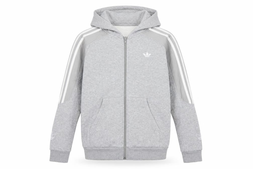 Adidas Girls Grey Full Zip Hoodie 12-13 Years Sports Fleece Jacket