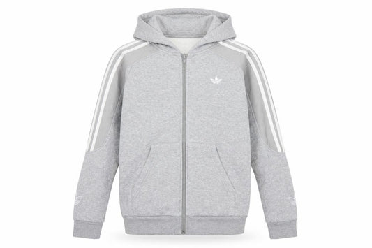 Adidas Girls Grey Full Zip Hoodie 12-13 Years Sports Fleece Jacket