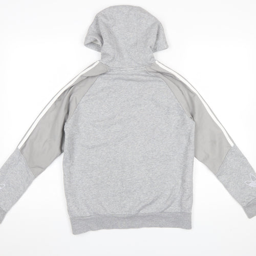 Adidas Girls Grey Full Zip Hoodie 12-13 Years Sports Fleece Jacket