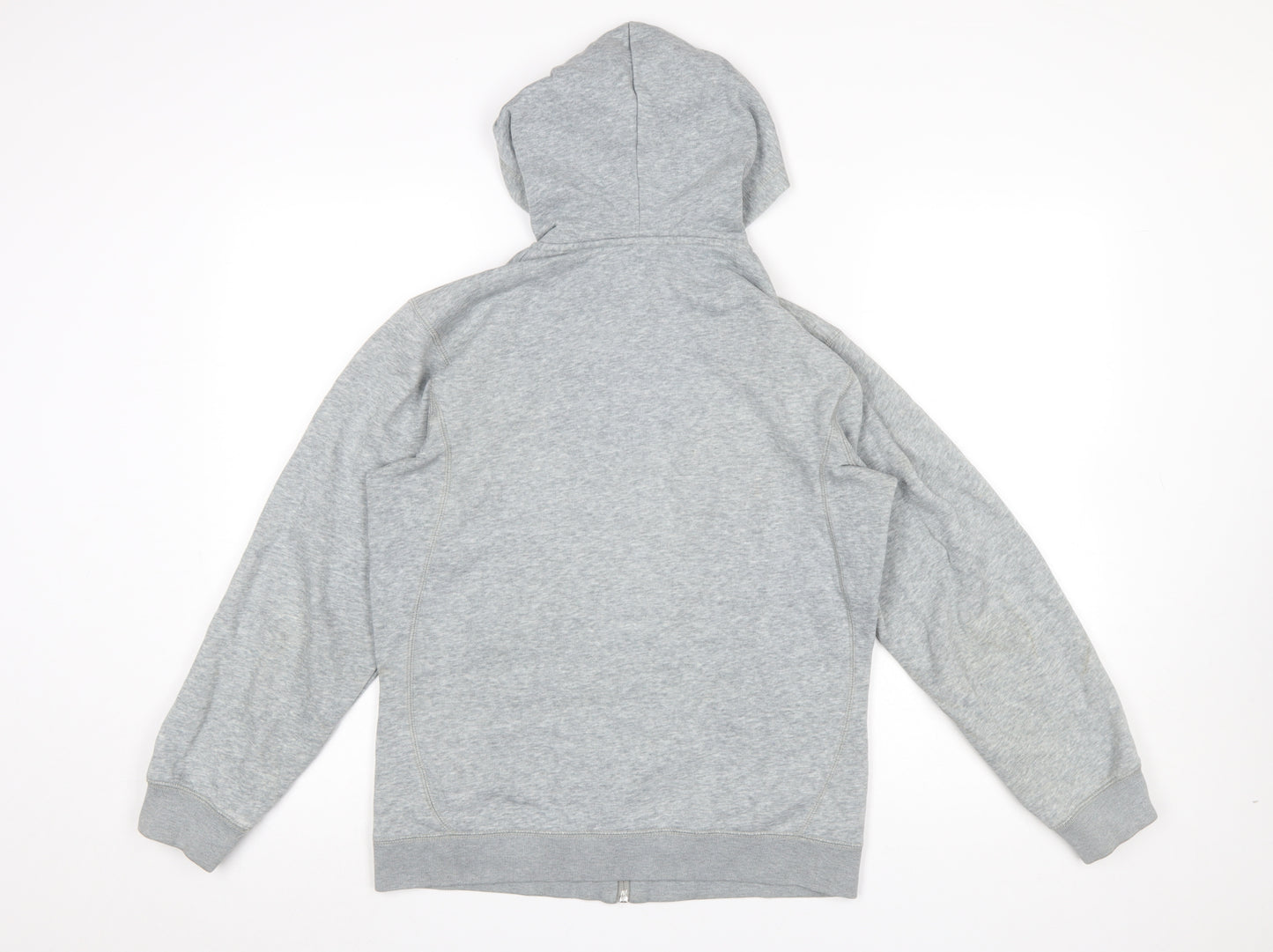 Nike Boys Grey Full Zip Hoodie L 12-13 Years Cotton Blend Sportswear