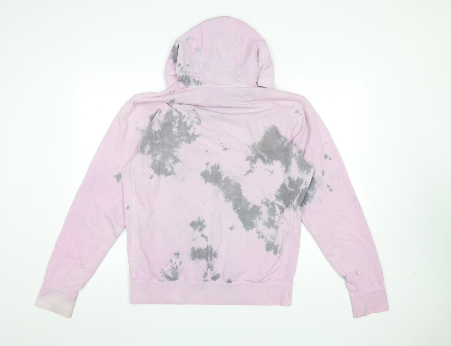 Nike Womens Pink Tie-Dye Pullover Hoodie Size S Cotton Blend