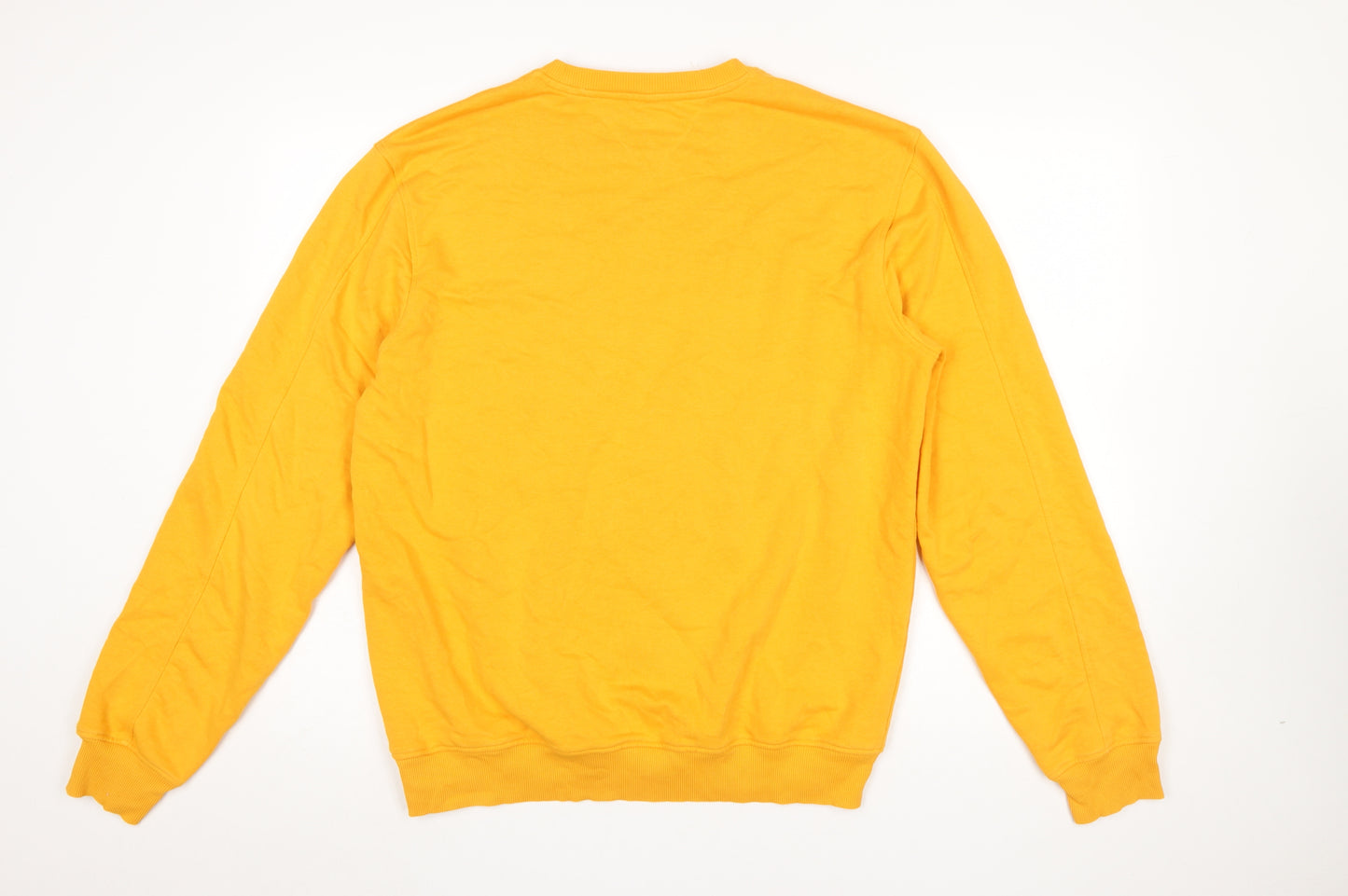 Guess Men's Yellow Slim Fit Logo Sweatshirt L
