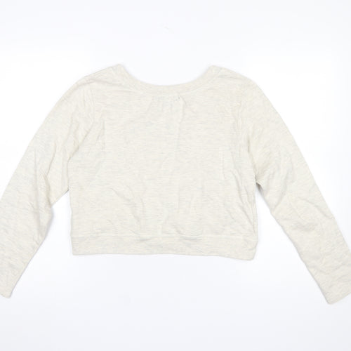 Brat & Suzie Women's Beige Fox Print Pullover Sweatshirt Size S
