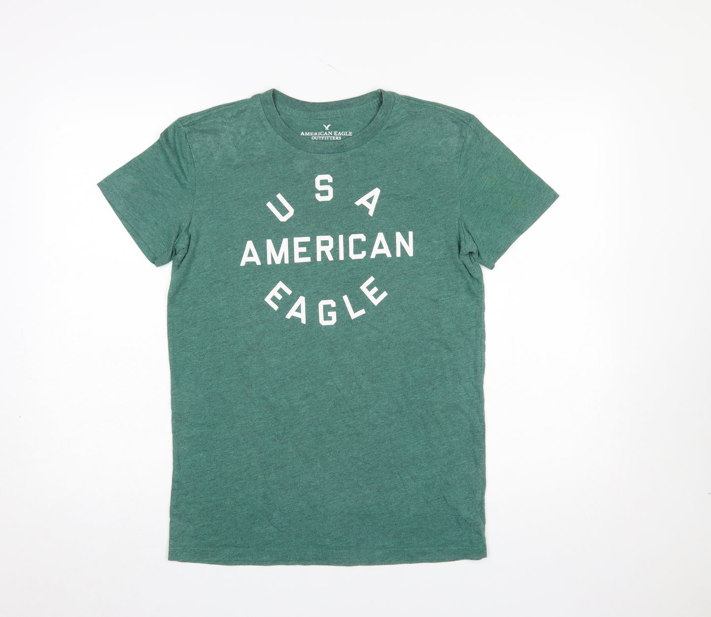 American Eagle Outfitters Men's Green USA Graphic T-Shirt XS