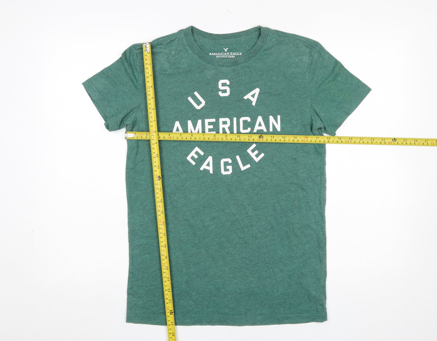 American Eagle Outfitters Men's Green USA Graphic T-Shirt XS