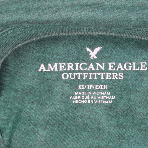 American Eagle Outfitters Men's Green USA Graphic T-Shirt XS