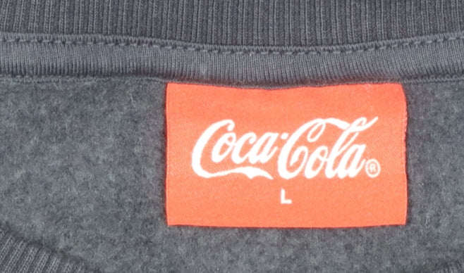 Coca-Cola Men's Blue Christmas Sweatshirt L Pullover Graphic Print