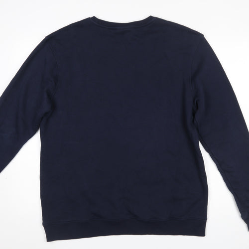 Coca-Cola Men's Blue Christmas Sweatshirt L Pullover Graphic Print
