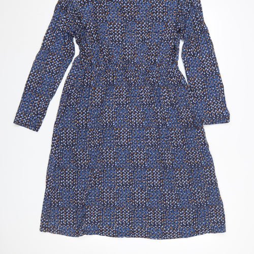 White Stuff Women’s Blue Floral A-Line Knee Length Dress Size 16