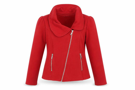 Front view of Marks & Spencer Per Una Women’s Red Full Zip Sweatshirt Jacket, size S