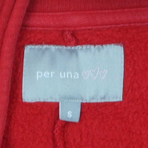 Marks and Spencer Per Una Women’s Red Full Zip Sweatshirt Jacket Size S