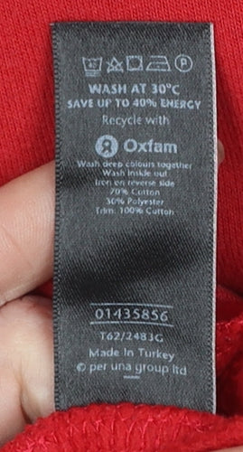 Marks and Spencer Per Una Women’s Red Full Zip Sweatshirt Jacket Size S