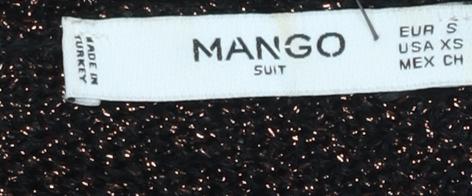 Mango Women’s Brown Asymmetrical One Sleeve Knit Pullover Jumper Size S