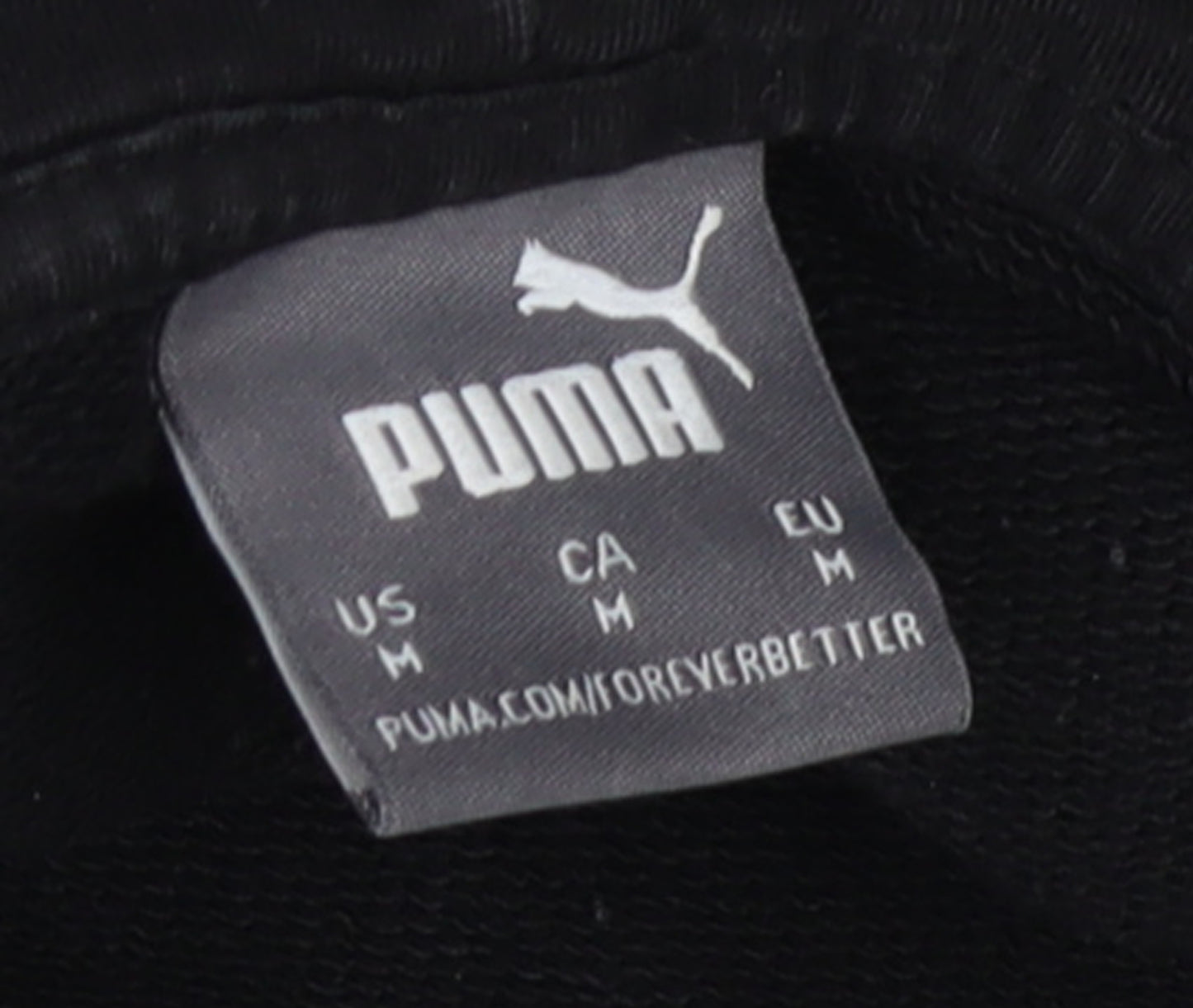 Puma Mens Black Medium Pullover Hoodie with Logo and Drawstring