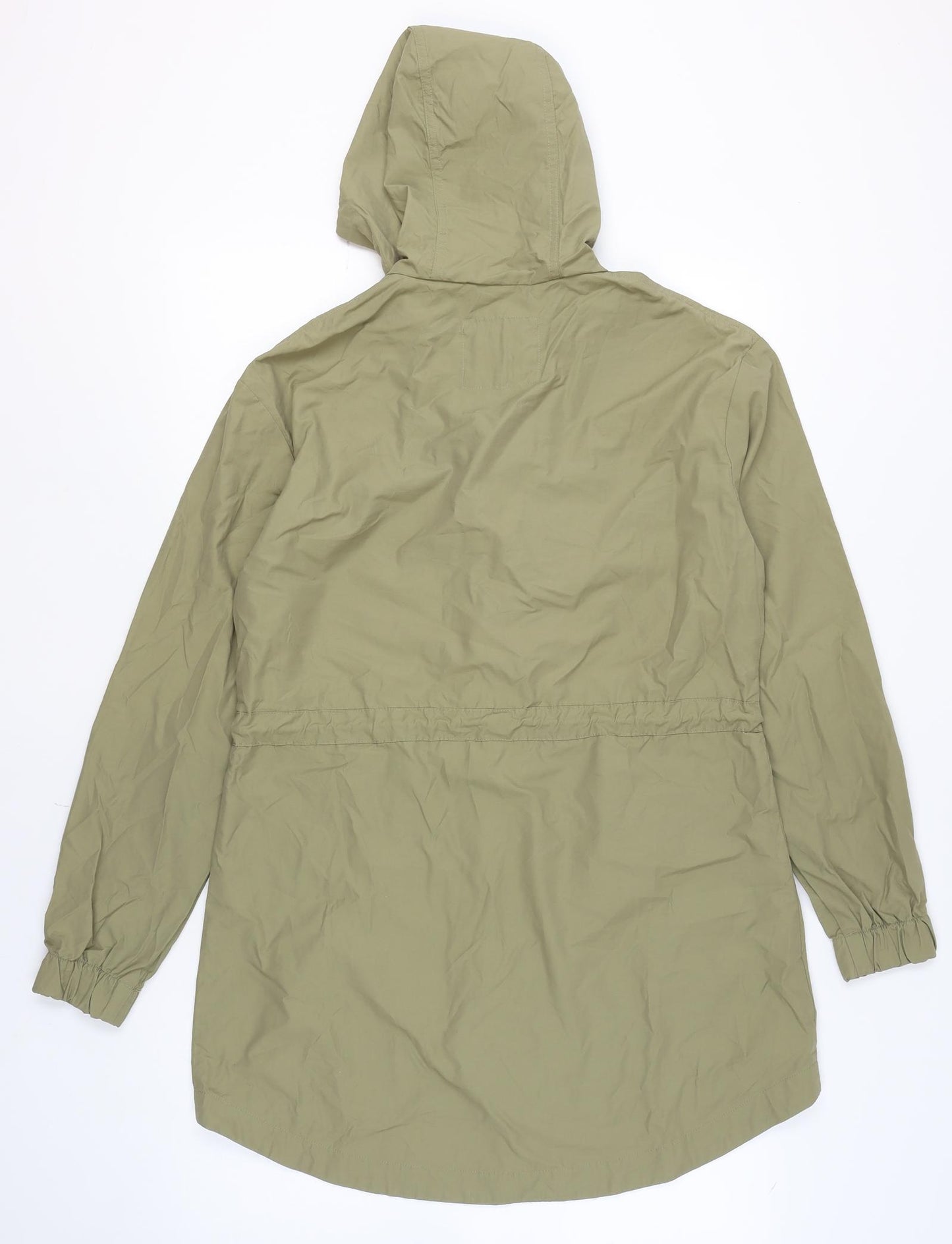 FatFace Womens Olive Green Parka Jacket UK 12 Hooded Lined Cotton Nylon