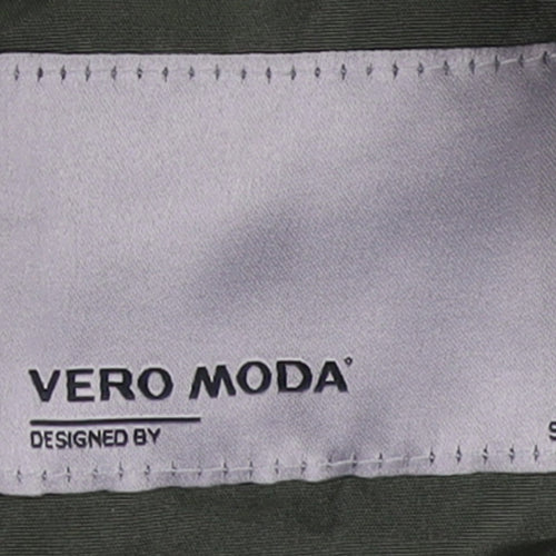 Vero Moda Women’s Green Puffer Jacket Size S Mid-Length Quilted Coat