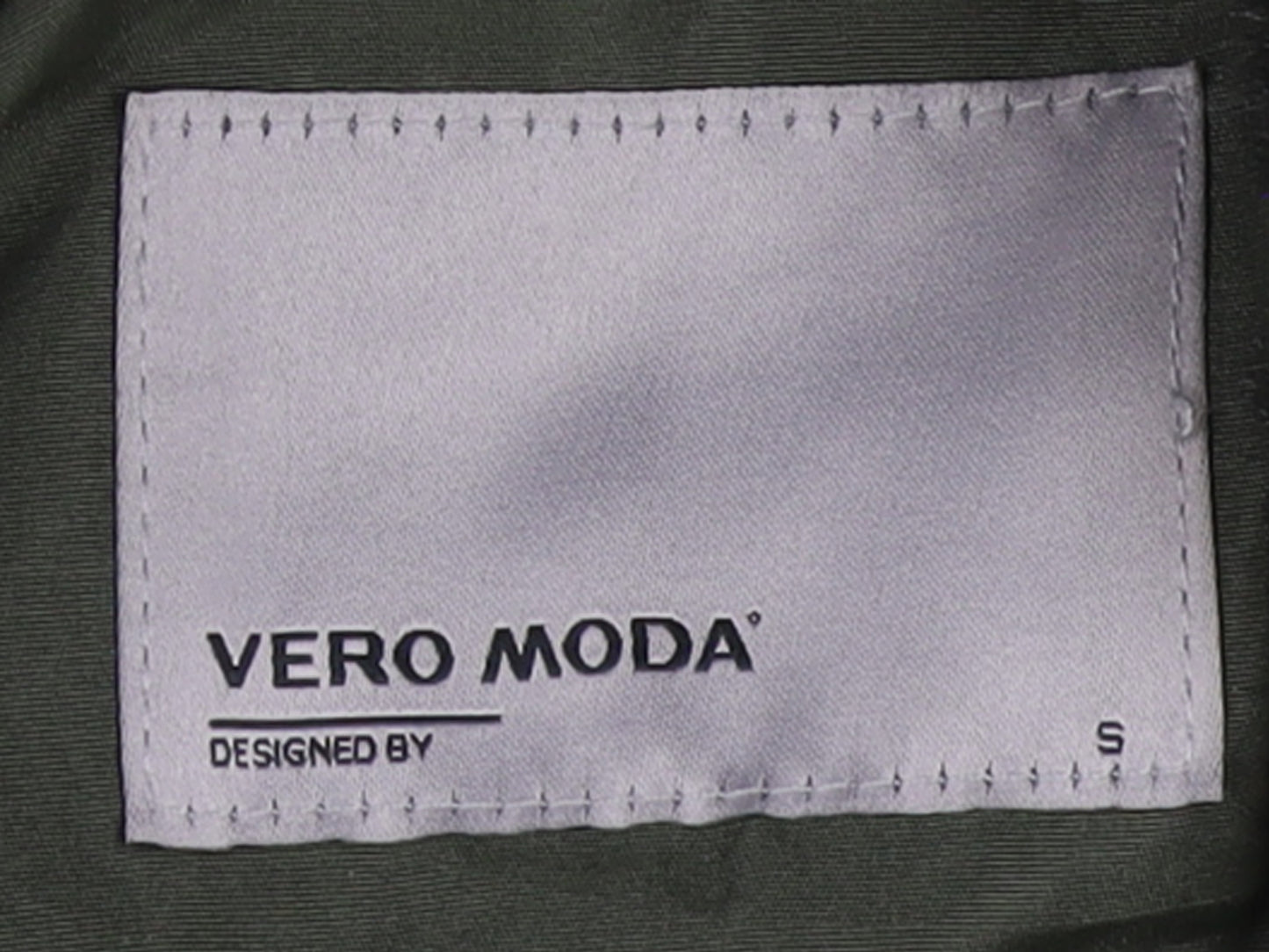Vero Moda Women’s Green Puffer Jacket Size S Mid-Length Quilted Coat