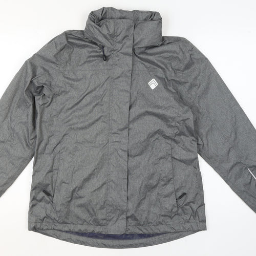Crivit Men’s Grey Waterproof Windproof Mid-Length Outdoor Jacket Size M