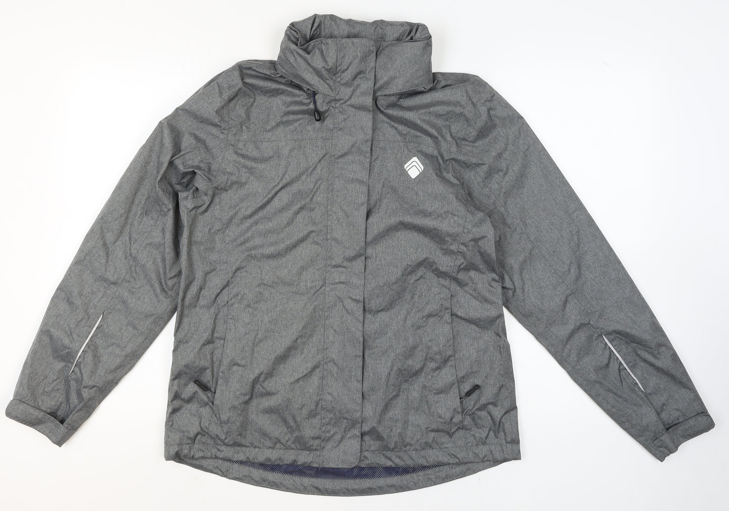 Crivit Men’s Grey Waterproof Windproof Mid-Length Outdoor Jacket Size M