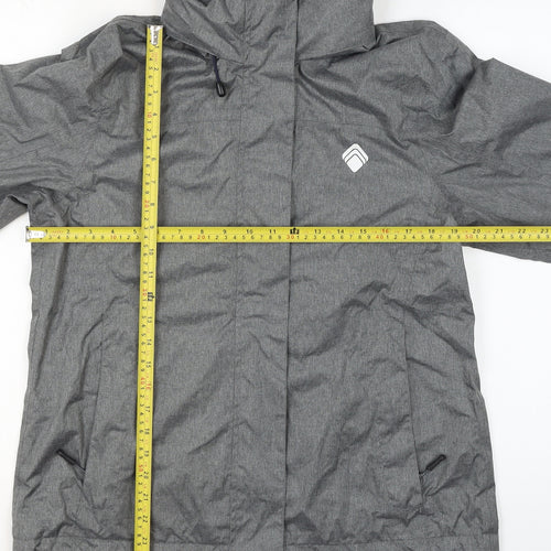 Crivit Men’s Grey Waterproof Windproof Mid-Length Outdoor Jacket Size M