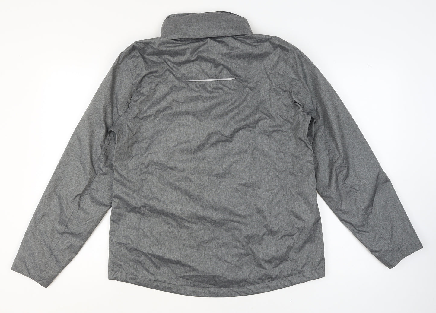 Crivit Men’s Grey Waterproof Windproof Mid-Length Outdoor Jacket Size M