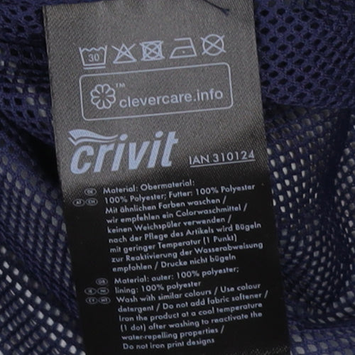 Crivit Men’s Grey Waterproof Windproof Mid-Length Outdoor Jacket Size M