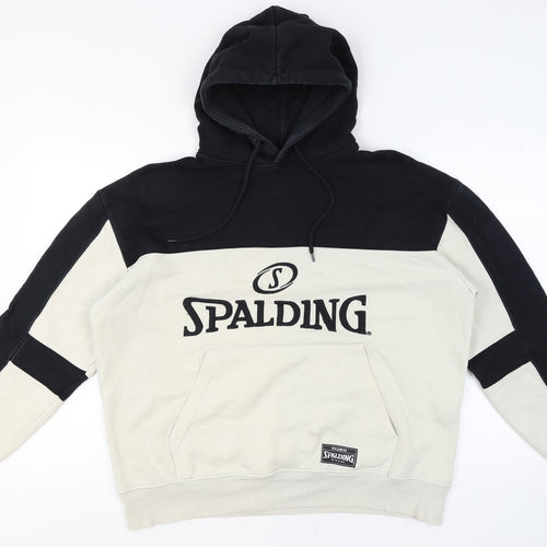 Pull & Bear Spalding Men’s Beige Black L Pullover Hoodie