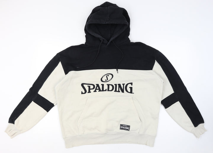 Pull & Bear Spalding Men’s Beige Black L Pullover Hoodie