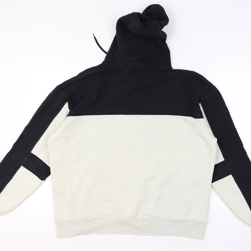 Pull & Bear Spalding Men’s Beige Black L Pullover Hoodie