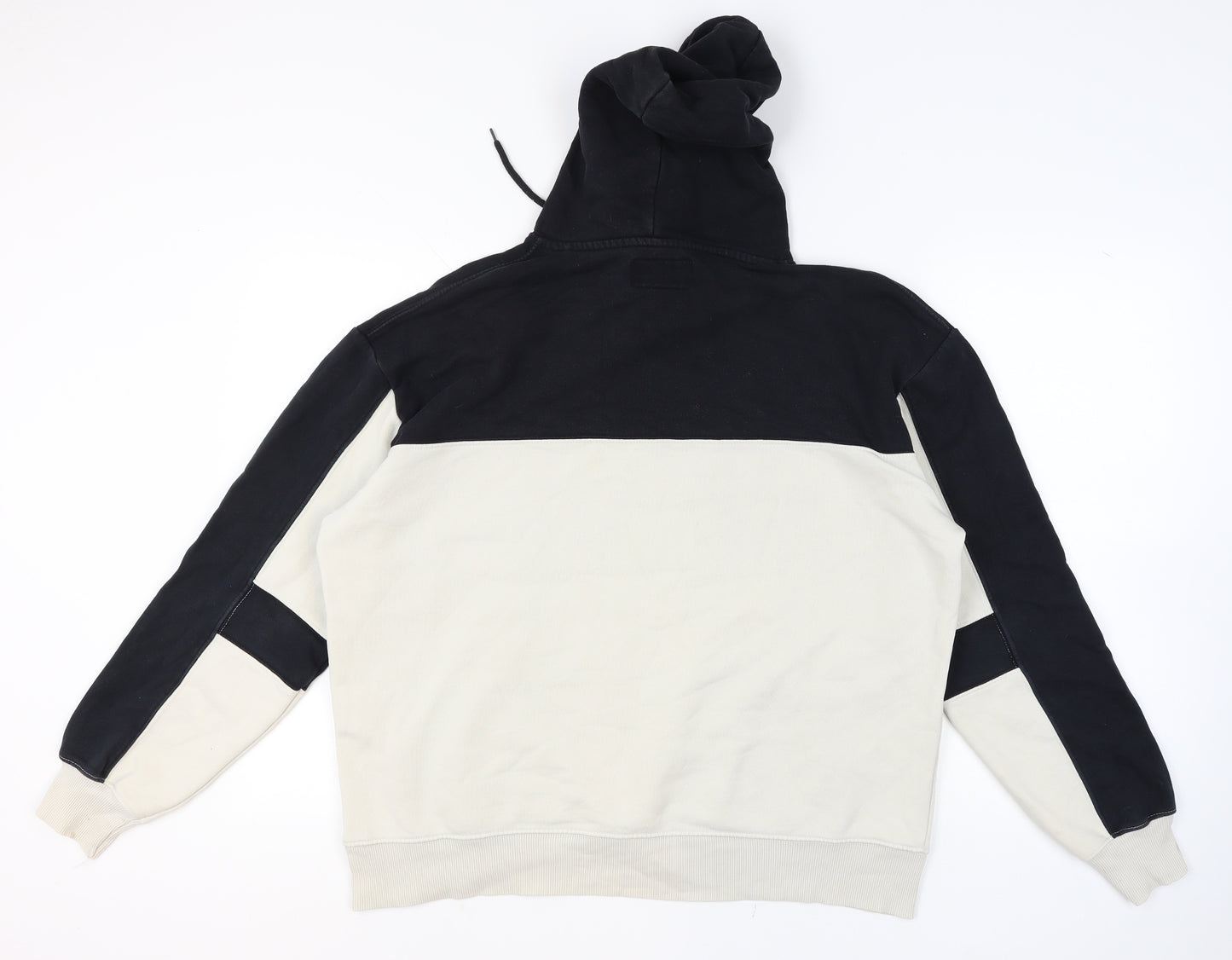 Pull & Bear Spalding Men’s Beige Black L Pullover Hoodie
