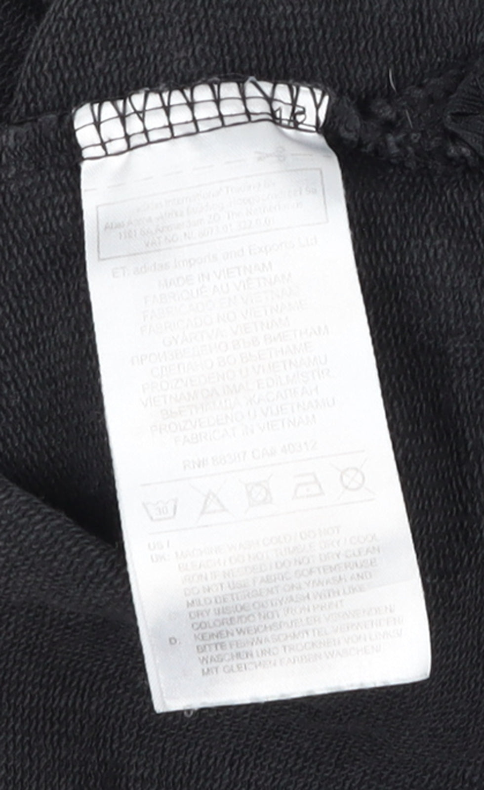 Adidas Womens Black Cropped Logo T-Shirt Size 8 Relaxed Fit