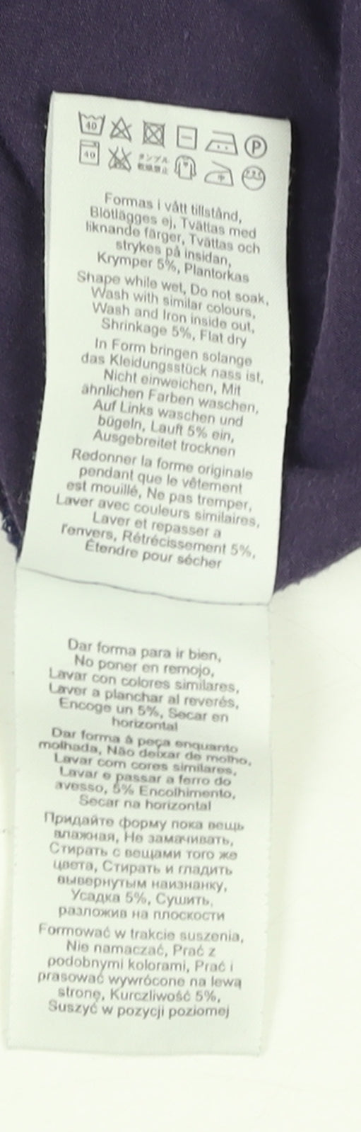 Part Two Womens Purple Long Sleeve Scoop Neck Stretch Jersey Top Size M